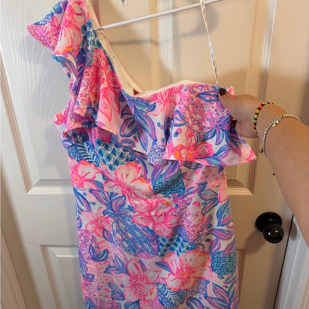 Lilly Pulitzer Kipton Romper EUC one shoulder